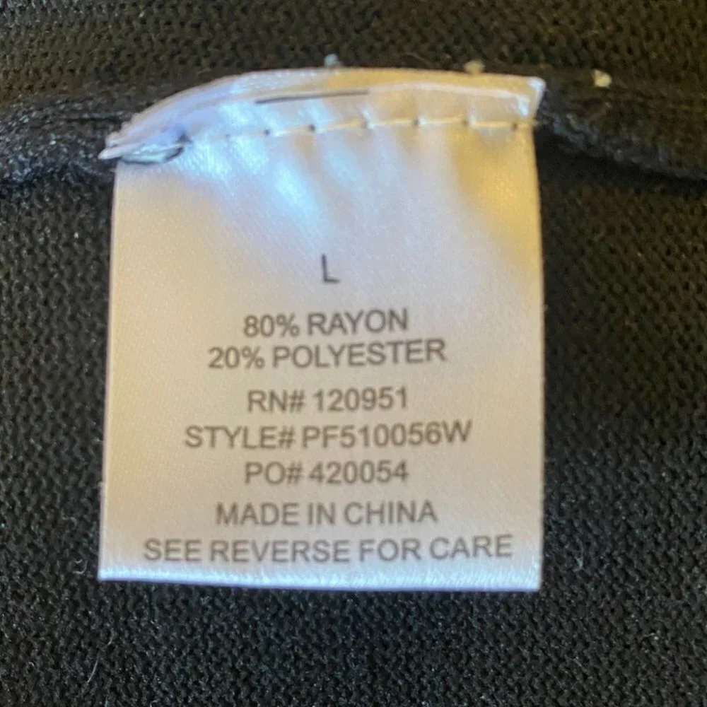 Pink Rose Black and White Striped Sweater  Dress Ladies L - Picture 8 of 12